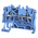 Wago TOPJOB S, 2002 Series Blue Feed Through Terminal Block, 2.5mm², Single-Level, Push-In Cage Clamp Termination,