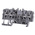 Wago TOPJOB S, 2002 Series Grey Feed Through Terminal Block, 2.5mm², Single-Level, Push-In Cage Clamp Termination,