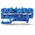 Wago TOPJOB S, 2002 Series Blue Feed Through Terminal Block, 2.5mm², Single-Level, Push-In Cage Clamp Termination,