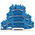 Wago TOPJOB S, 2002 Series Blue Feed Through Terminal Block, 2.5mm², Triple-Level, Push-In Cage Clamp Termination,