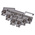 Phoenix Contact Clipline Series Grey Feed Through Terminal Block, 4mm², Triple-Level, Spring Clamp Termination