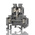Phoenix Contact UKK 5-DIO/U-O Series Grey DIN Rail Terminal Block, 0.2 → 4mm², Double-Level