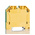 Weidmuller W Series Green, Yellow DIN Rail Terminal Block, 50mm², Single-Level, Screw Termination