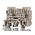 Weidmuller ST 5 Series Dark Beige DIN Rail Terminal Block, 16mm², Single-Level, Screw Termination