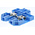 Weidmuller SAK Series Blue Feed Through Terminal Block, 4mm², Single-Level, Screw Termination