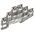 Phoenix Contact PT 1.5/S-PE/L/L Series Grey Earth Terminal Block, 0.14 → 1.5mm², Triple-Level, Push In