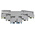 Phoenix Contact ST 2.5-PE/L/N Series Grey DIN Rail Terminal Block, Triple-Level, Spring Clamp Termination