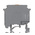 Phoenix Contact UK 5-MTK Series Grey Knife Disconnect Terminal Block, Single-Level, Screw Termination