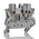 Phoenix Contact UT 4-DIO/L-R Series Grey Feed Through Terminal Block, 4mm², Single-Level, Screw Termination