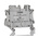 Phoenix Contact UT 4-DIO/L-R Series Grey Feed Through Terminal Block, 4mm², Single-Level, Screw Termination