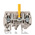 Weidmuller W Series Brown Disconnect Terminal Block, Single-Level, Screw Termination