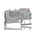 Wago TOPJOB S, 2102 Series Grey Feed Through Terminal Block, 2.5mm², Single-Level, Push-In Cage Clamp Termination,