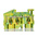 Phoenix Contact PT 6 Series Green, Yellow Component Terminal Block, 10mm², Push In Termination, ATEX, IECEx