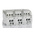 Weidmuller Distribution Block, 15 Way, 16 mm², 25 mm², 35 mm², 125A, 1 kV ac/dc, Grey