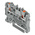 Wago TOPJOB S, 2202 Series Grey Feed Through Terminal Block, 2.5mm², Single-Level, Push-In Cage Clamp Termination,