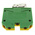 Weidmuller 2-Way EK 4 Earth Terminal Block, 26 → 10 AWG Wire, Screw Down, Nylon Housing, ATEX