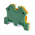 RS PRO 2-Way Top Hat Earth Terminal Block, 4mm², 22 → 11 AWG Wire, Screw Down, Nylon Housing