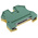 Weidmuller 2-Way WPE 10 Earth Terminal Block, 10mm², 16 → 6 AWG Wire, Screw Down, Wemid Housing, ATEX