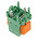 Phoenix Contact SDC 2.5/ 2-PV-5.0-ZB Series PCB Terminal Block, 2-Contact, 5mm Pitch, Through Hole Mount, 1-Row, Screw