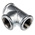 Georg Fischer Malleable Iron Fitting Tee, 3/8 in BSPP Female (Connection 1), 3/8 in BSPP Female (Connection 2)