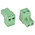 RS PRO 5mm Pitch 2 Way Right Angle Pluggable Terminal Block, Plug, Through Hole, Screw Termination