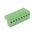 RS PRO 5.08mm Pitch 8 Way Right Angle Pluggable Terminal Block, Plug, Through Hole, Screw Termination