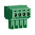 RS PRO 3.5mm Pitch 4 Way Pluggable Terminal Block, Plug, Through Hole, Screw Termination