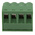 Phoenix Contact 5.08mm Pitch 4 Way Pluggable Terminal Block, Plug, Cable Mount, Screw Termination