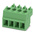 Phoenix Contact 3.81mm Pitch 4 Way Pluggable Terminal Block, Plug, Cable Mount, Screw Termination