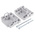 RS PRO PET D Sub Backshell, 15 Way