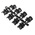 MH Connectors MHDTZK-BK Series Zinc D Sub Backshell, 9 Way, Strain Relief