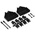 MH Connectors MHDTPPK Series ABS D Sub Backshell, 25 Way, Strain Relief