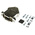 TE Connectivity Amplimite HD-20 Series GD-Zn Angled D Sub Backshell, 15 Way, Strain Relief