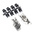 MH Connectors MHDCMR Series Zinc Right Angle D Sub Backshell, 9 Way, Strain Relief
