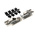 MH Connectors MHDCMR Series Zinc Right Angle D Sub Backshell, 25 Way, Strain Relief