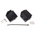 Amphenol ICC 863093C Series Thermoplastic Angled, Straight D Sub Backshell, 50 Way, Strain Relief