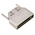 Amphenol FCI 8655MH Series Die Cast Zinc D-sub Connector Backshell, 25 Way, Strain Relief