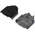 MH Connectors MHDTZK-BK Series Zinc D Sub Backshell, 15 Way, Strain Relief
