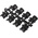 MH Connectors MHDTZK-BK Series Zinc D Sub Backshell, 15 Way, Strain Relief