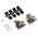 MH Connectors MHD45ZK Series Zinc Angled D Sub Backshell, 15 Way, Strain Relief