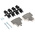 MH Connectors MHD45ZK Series Zinc Angled D Sub Backshell, 15 Way, Strain Relief