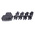 MH Connectors MHD45ZK-BK Series Zinc Angled D Sub Backshell, 15 Way, Strain Relief