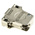 FCT from Molex FMK Series Die Cast Zinc Angled D Sub Backshell, 15 Way, Strain Relief