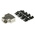 MH Connectors MHD45PK Series ABS Angled D Sub Backshell, 15 Way, Strain Relief