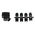MH Connectors MHD45PPK Series ABS Angled D Sub Backshell, 9 Way, Strain Relief