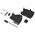MH Connectors MHDSSK-T/P Series ABS Angled, Straight D Sub Backshell, 9 Way, Strain Relief