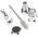 MH Connectors MHDSSK-T/M Series ABS Angled, Straight D Sub Backshell, 9 Way, Strain Relief