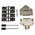 TE Connectivity ADK Series Zinc D Sub Backshell, 15 Way, Strain Relief