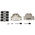 TE Connectivity ADK Series Zinc Angled D Sub Backshell, 25 Way, Strain Relief