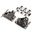 MH Connectors MHDM35 Series Zinc Angled D Sub Backshell, 25 Way, Strain Relief
